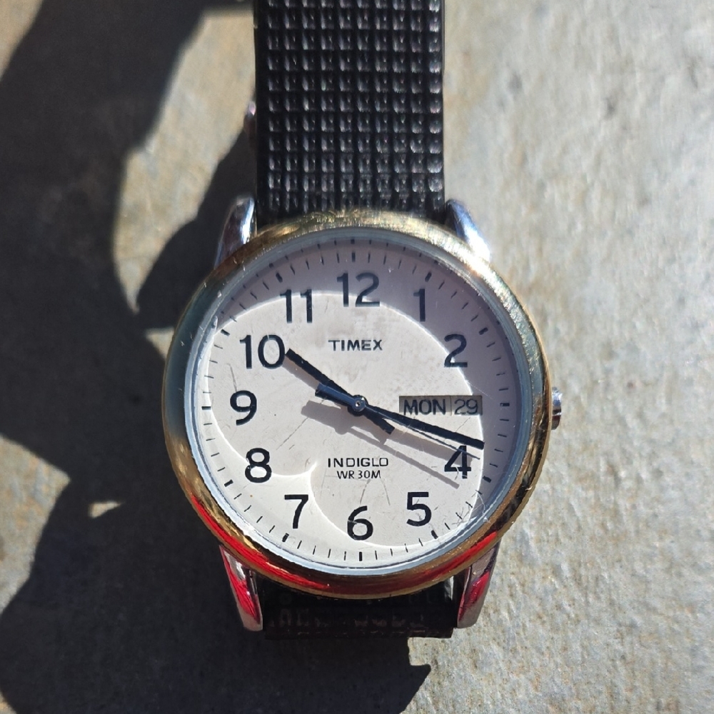 Timex Indiglo Watch with Black Strap